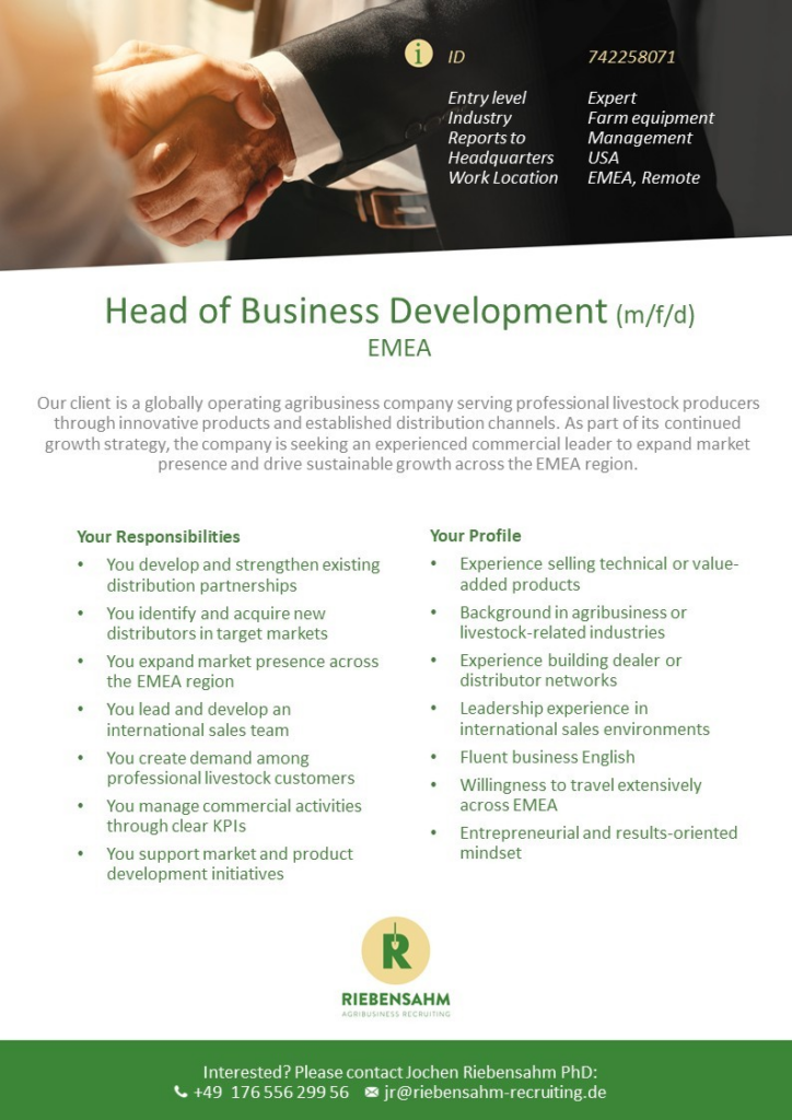 Head of Business Development