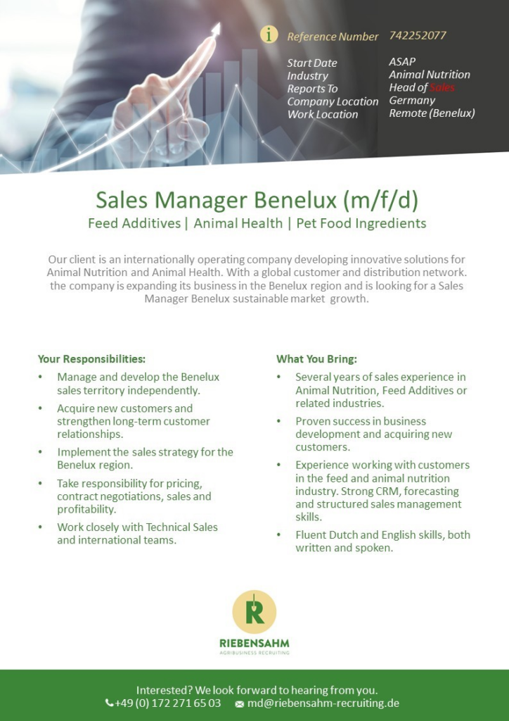 Sales Manager Benelux